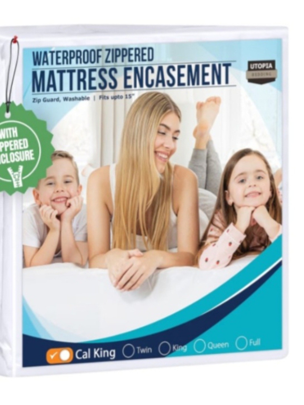 Utopia California King White Waterproof Mattress Encasement